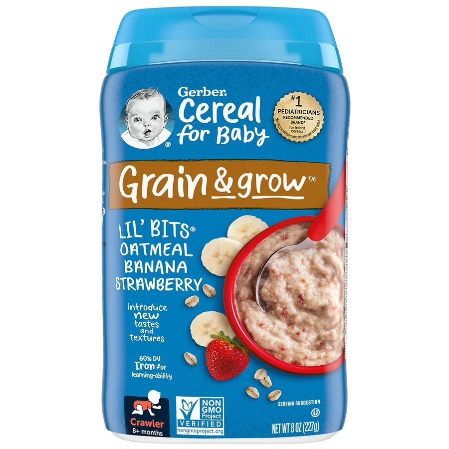 商品Gerber|Lil' Bits 香蕉草莓麦片粥,价格¥38,第1张图片