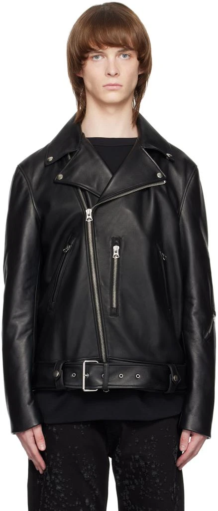 商品Acne Studios|黑色 Biker 皮革夹克,价格¥10456,第1张图片