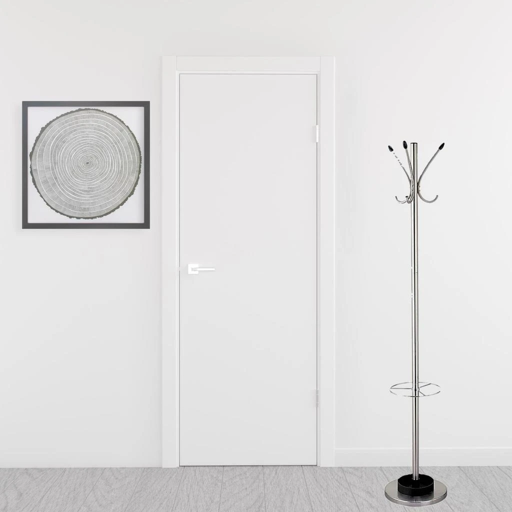 商品Homezia|13" X 68" Brushed Steel Brushed Steel Stand  Coat Rack,价格¥1138,第2张图片详细描述