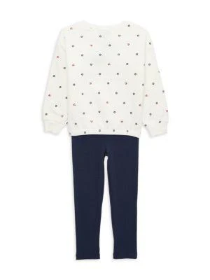 商品Tommy Hilfiger|Little Girl’s 2-PIece Floral Logo Sweatshirt & Leggings Set,价格¥222,第2张图片详细描述