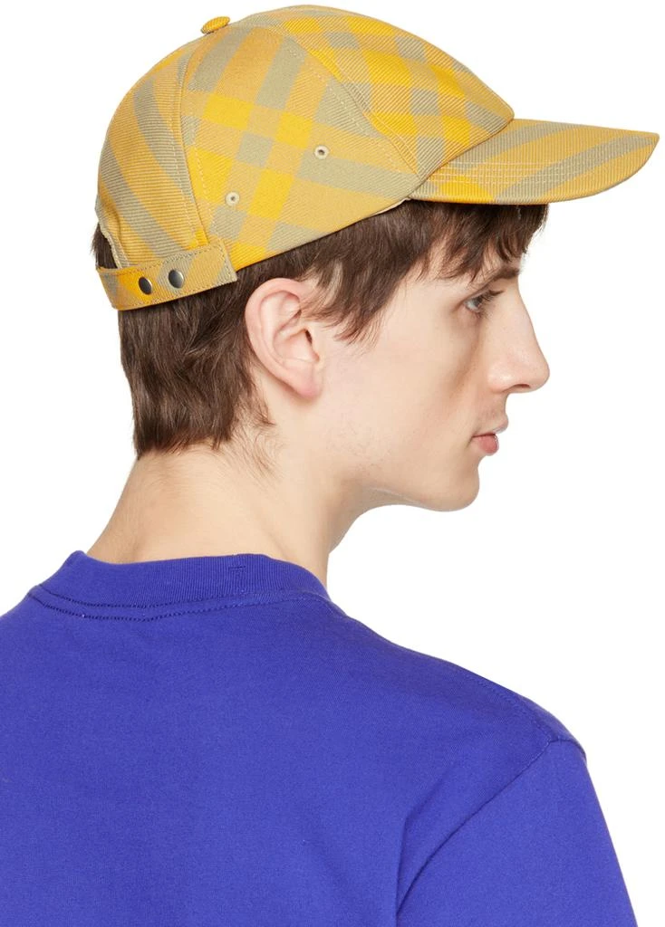 商品Burberry|Yellow & Gray Check Cap,价格¥3951,第3张图片详细描述