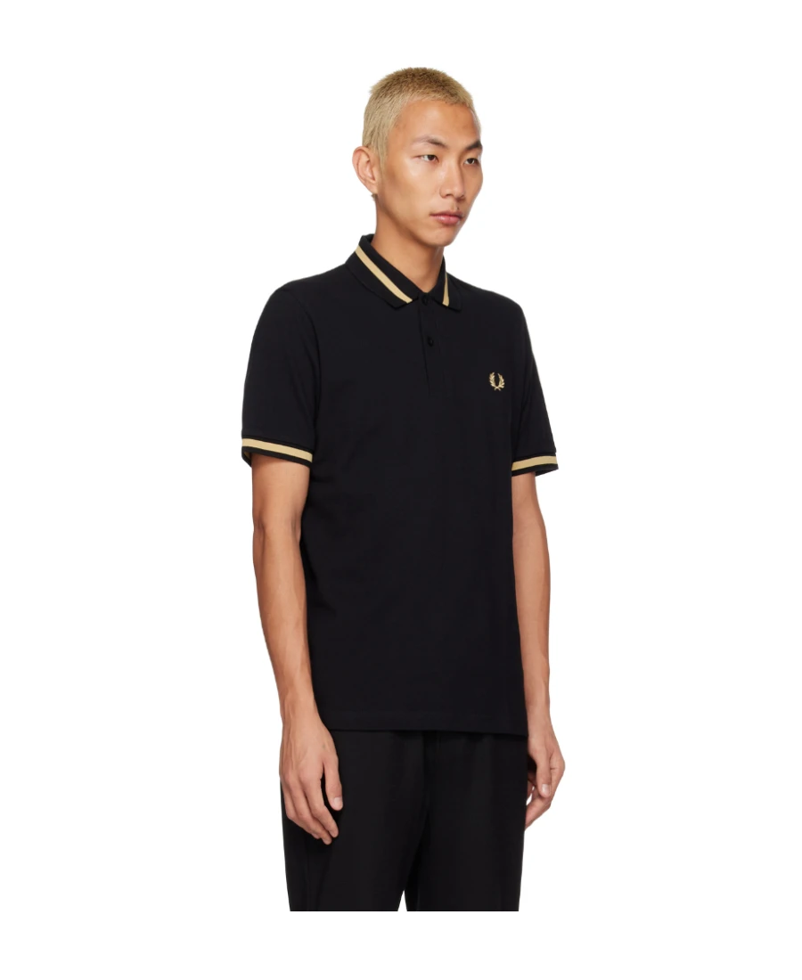 商品【商品预售7天】 Fred Perry|Fred Perry 男士T恤 M2157BLACKCHAMPAGNE 黑色,价格¥667,第4张图片详细描述