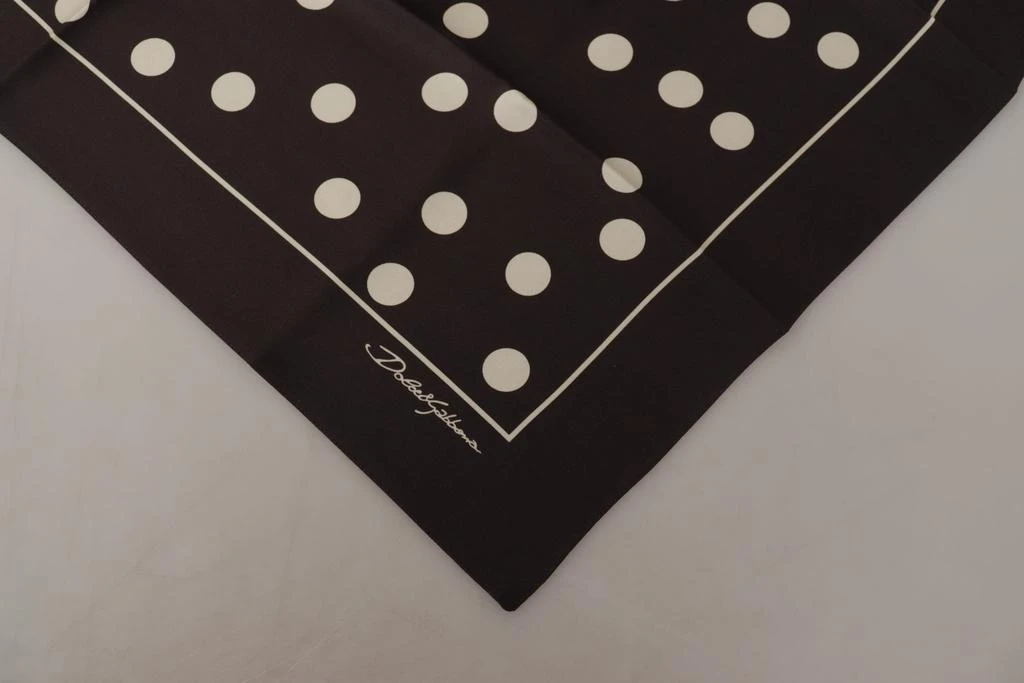 商品Dolce & Gabbana|Dolce & Gabbana Black Silk Dotted Square Bandana Handkerchief Scarf,价格¥979,第3张图片详细描述