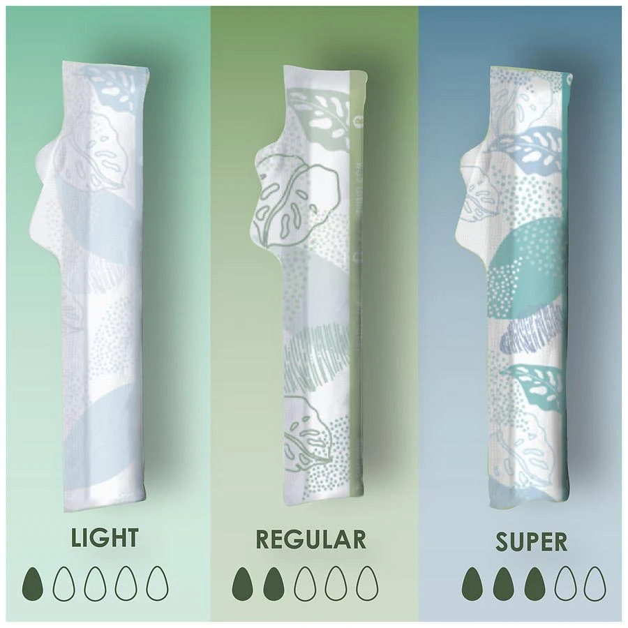Organic Cotton Core Tampons No Scent, Regular/Super Absorbency 商品