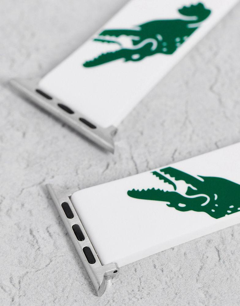 Lacoste logo smart watch strap in white商品第3张图片规格展示