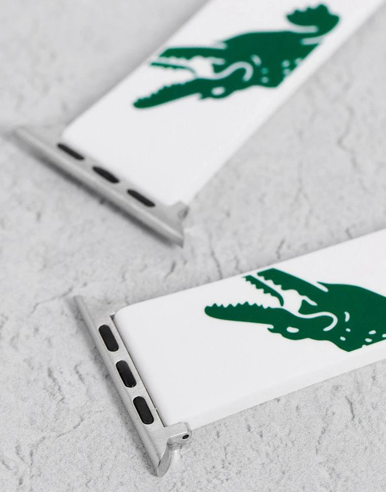 商品Lacoste|Lacoste logo smart watch strap in white,价格¥386,第3张图片详细描述