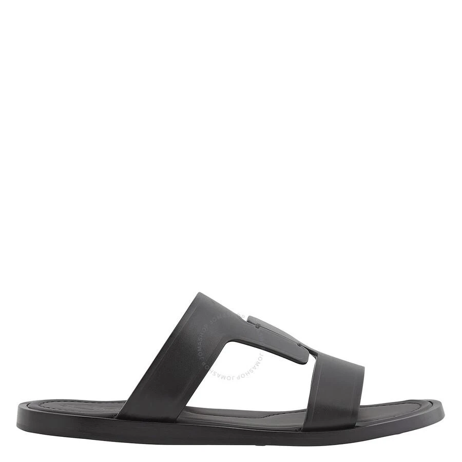 商品Tod's|Men's Black Flat Leather Sandals,价格¥1480,第1张图片