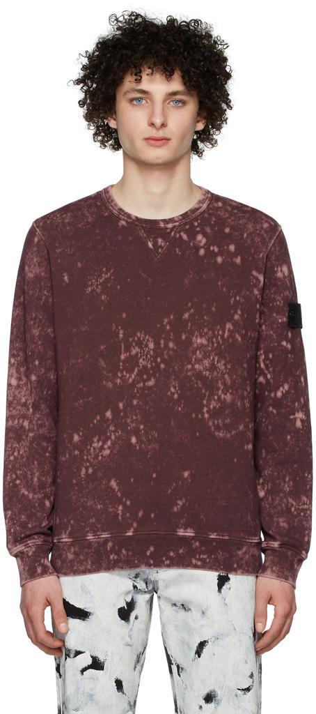 商品Stone Island|Burgundy Off-Dye OVD Sweatshirt,价格¥2803,第1张图片