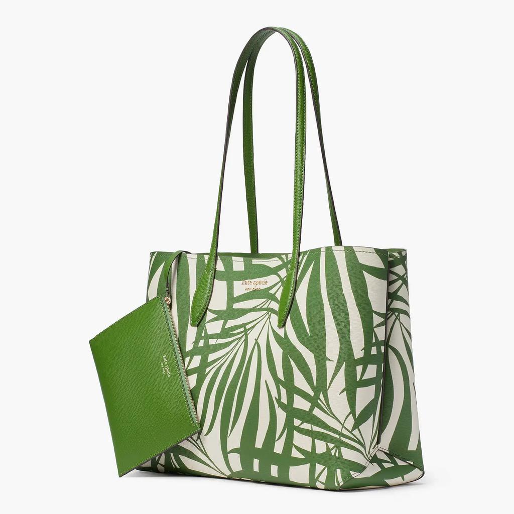 商品Kate Spade|Kate Spade New York Women's All Day Palm Fronds Printed Large Tote Bag - Bitter Greens Multi,价格¥2191,第5张图片详细描述