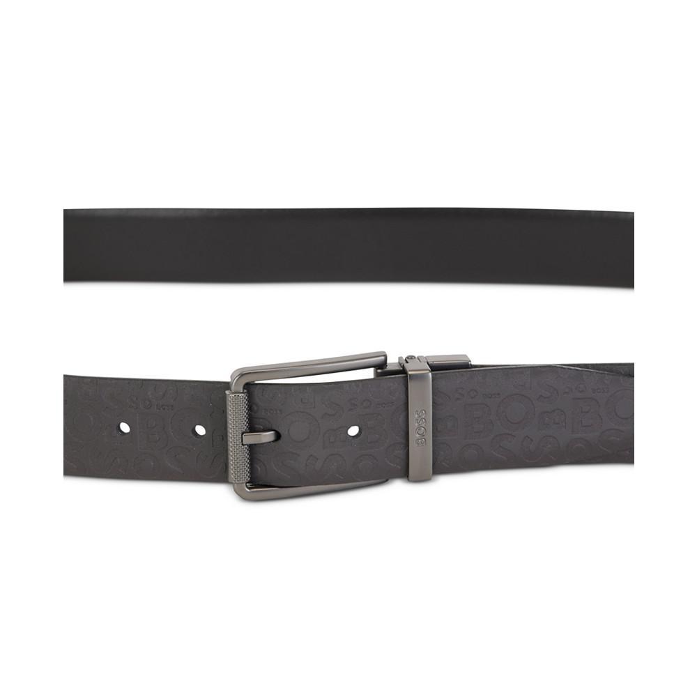 商品Hugo Boss|Men's Embossed Logo Leather Belt,价格¥716,第4张图片详细描述