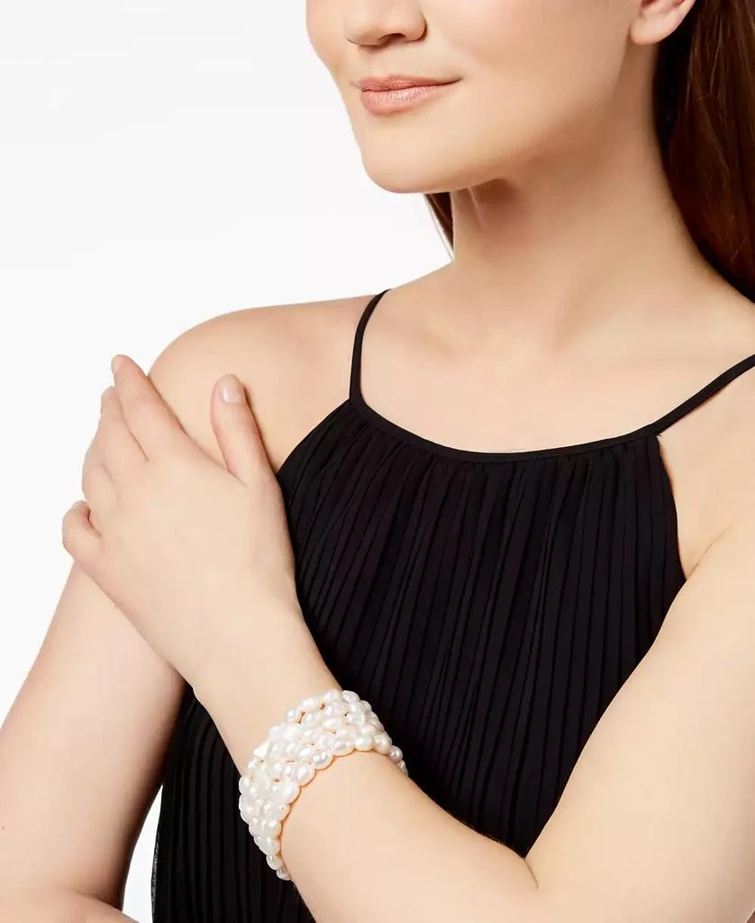 商品Macy's|Cultured Freshwater Baroque Pearl (7mm) 5-Pc. Stretch Bracelet Set,价格¥232,第2张图片详细描述