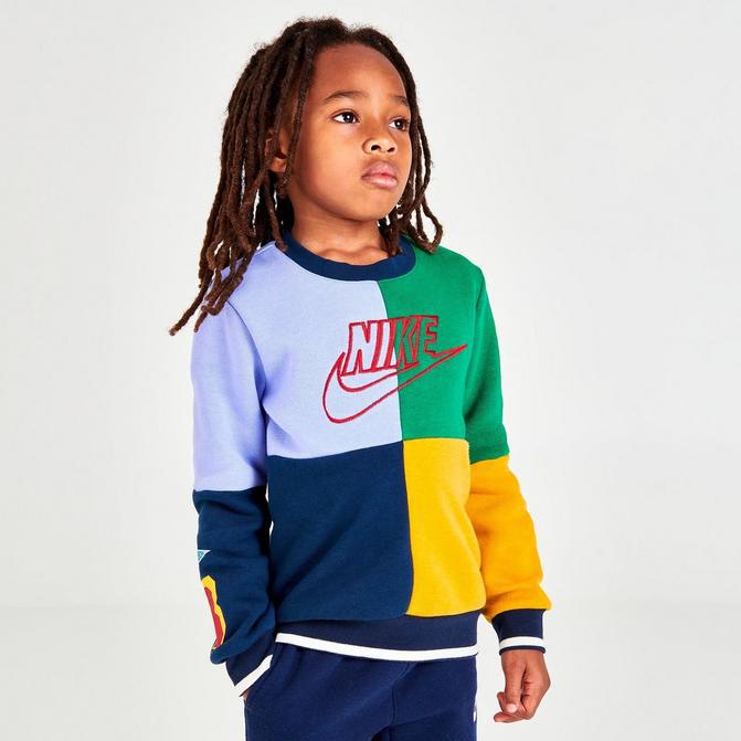 Little Kids' Nike Amplify Fleece Crewneck Sweatshirt商品第1张图片规格展示