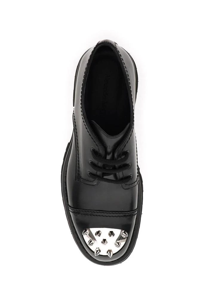 商品Alexander McQueen|Alexander Mcqueen Leather Lace Up Shoes With Studded Toe Cap,价格¥5388,第2张图片详细描述