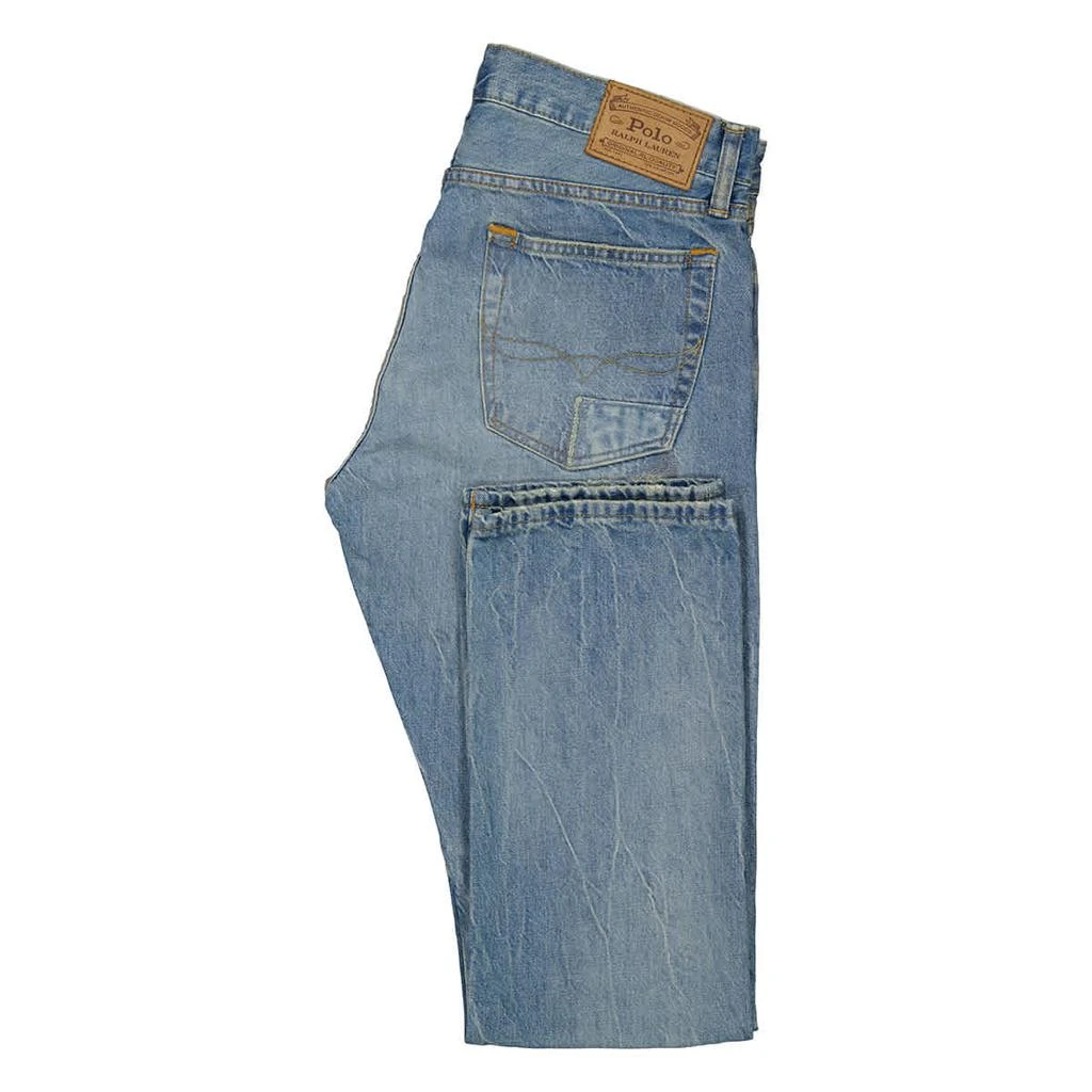 商品Ralph Lauren|Blue Cotton Denim Varick Straight-Leg Jeans,价格¥707,第3张图片详细描述