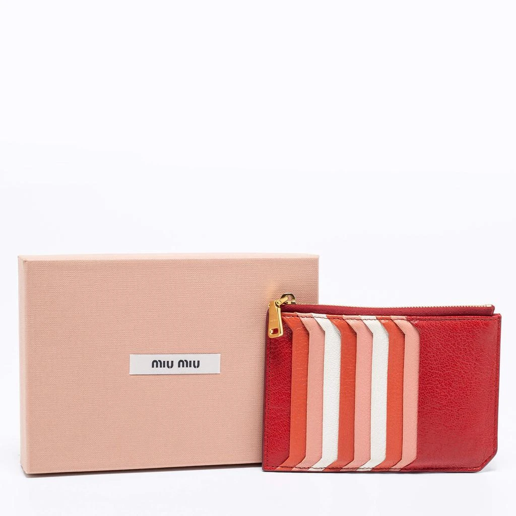 Miu Miu Multicolor Leather Zip Card Holder 商品