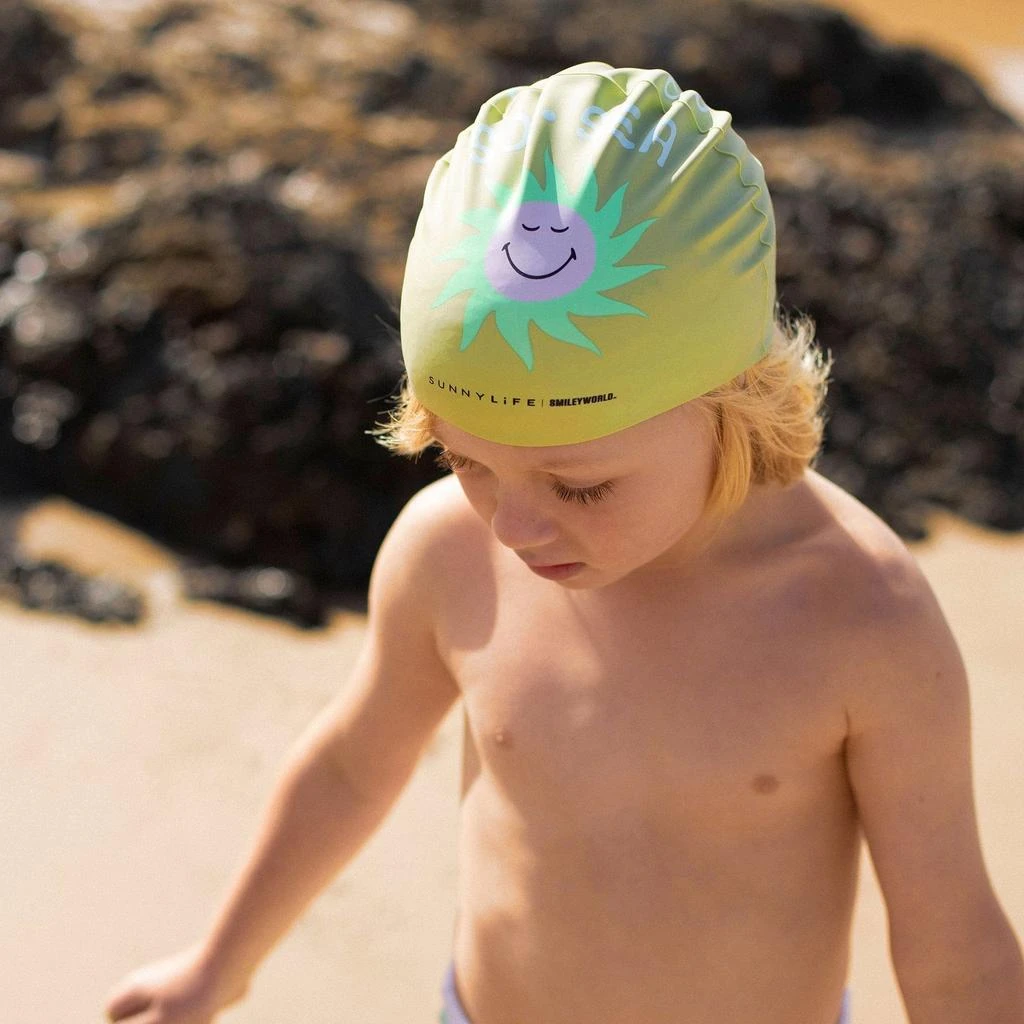 商品Sunnylife|Sunnylife Kids Smiley World Swimming Cap in Green,价格¥67,第2张图片详细描述