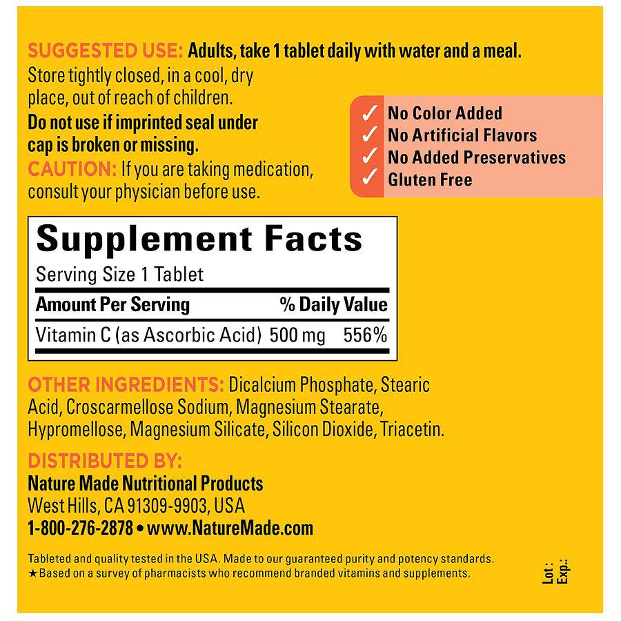 Vitamin C 500 mg Tablets商品第4张图片规格展示