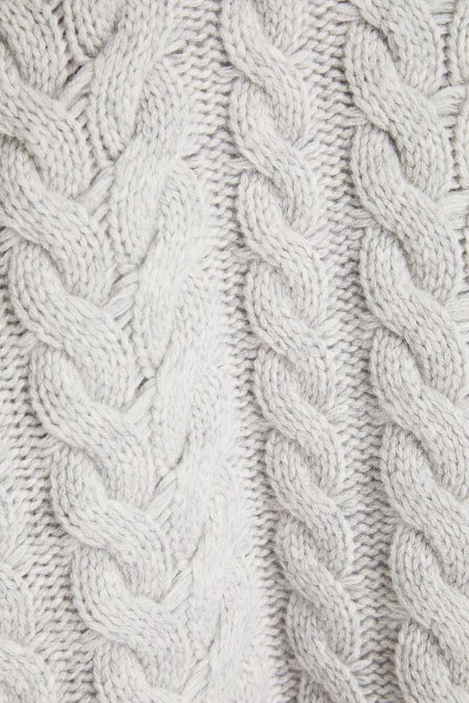 Oversized cable-knit cashmere turtleneck sweater商品第4张图片规格展示
