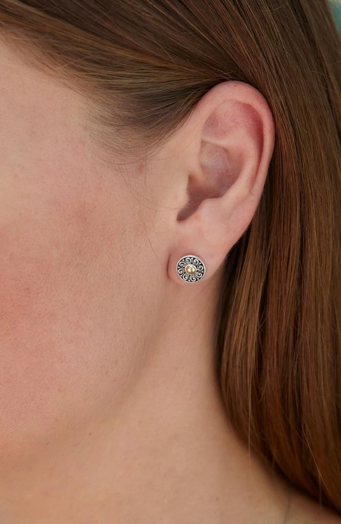 商品Savvy Cie Jewels|18K Rose Gold & Sterling Silver Bali Circle Stud Earrings,价格¥163,第1张图片详细描述