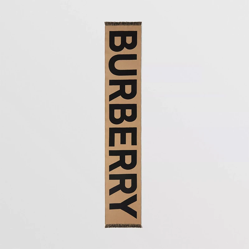 【包税】BURBERRY/博柏利 早秋 徽标羊毛提花围巾 80355251 商品