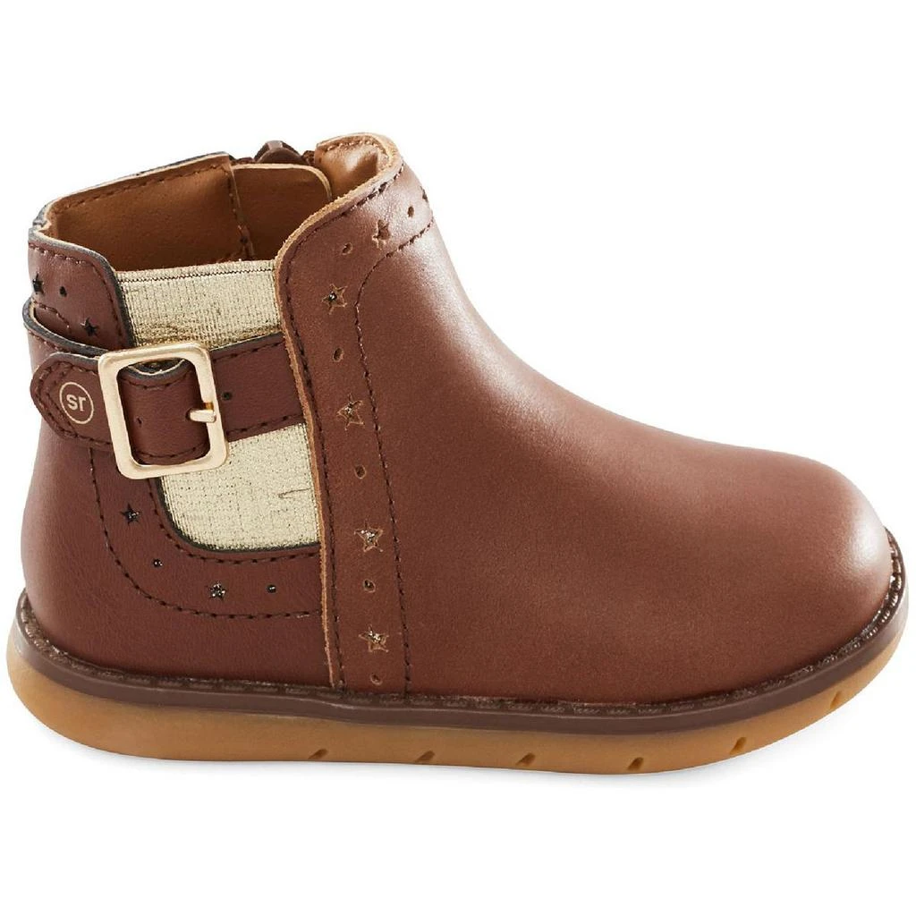 商品Stride Rite|Stride Rite Girls Agnes Leather Round Toe Booties,价格¥176,第2张图片详细描述