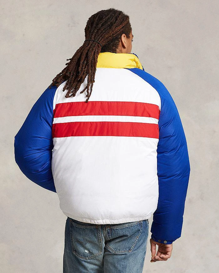 Reversible Color Blocked Stripe Down Bomber Jacket 商品