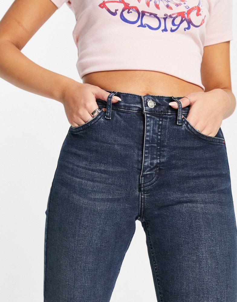 Topshop Jamie jeans in blue black商品第2张图片规格展示