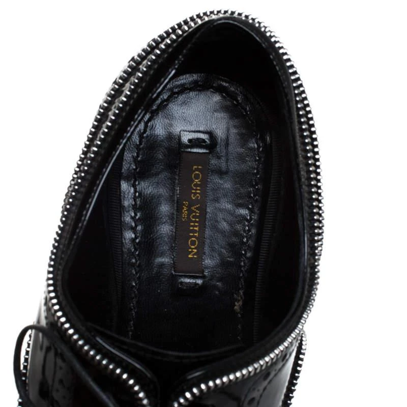 Louis Vuitton Black Patent Leather Lace Up Oxfords Size 41.5 商品