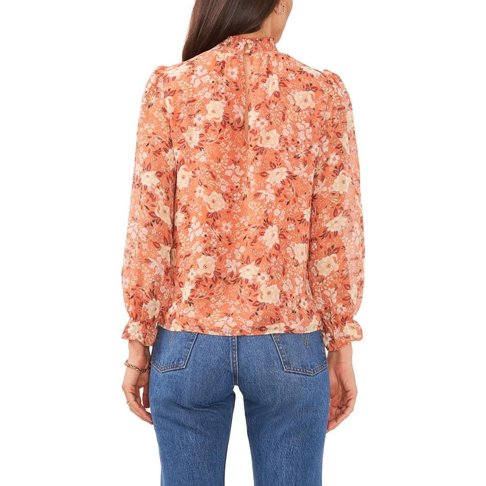 商品1. State|Women's Long Sleeve Smocked Mock Neck Blouse,价格¥198,第2张图片详细描述