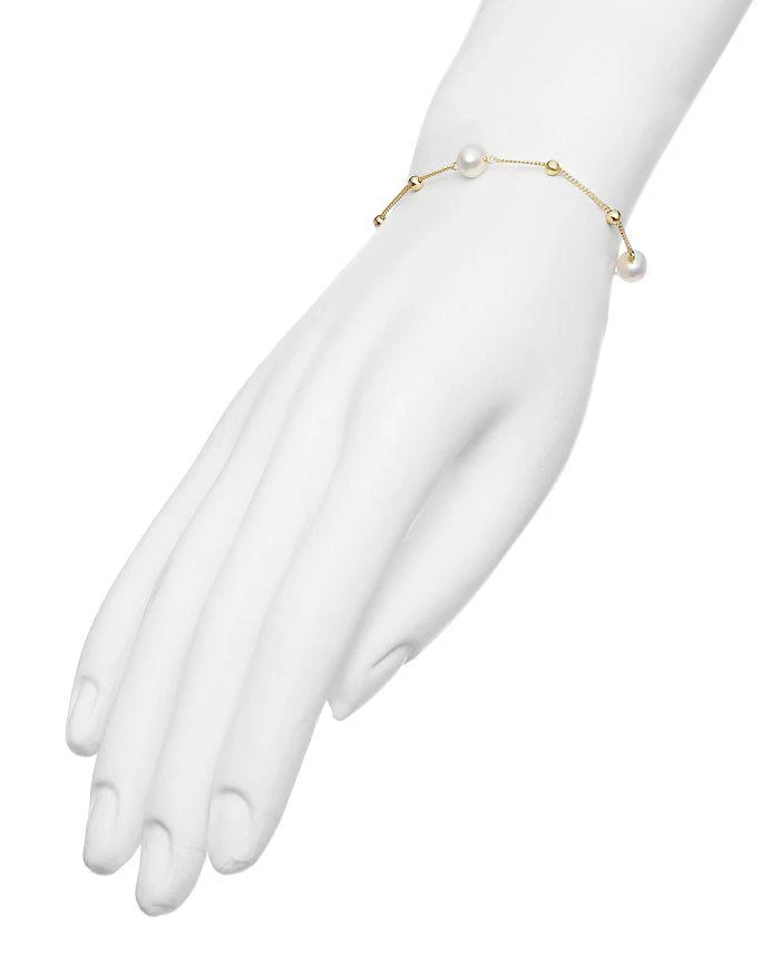 商品Argento Vivo|Freshwater Pearl Link Bracelet in 18K Gold Plated Sterling Silver  ,价格¥435,第3张图片详细描述