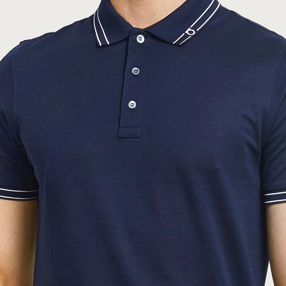SALVATORE FERRAGAMO 男士海军蓝色经典款式POLO衫 12-1783-698228 商品