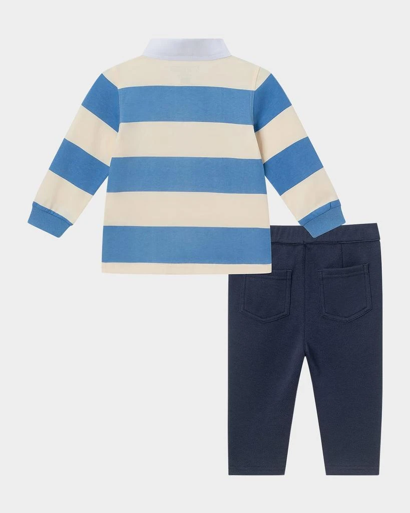 商品Andy & Evan|Boy's Striped Rugby Shirt & Pants Set, Size Newborn-24M,价格¥313,第3张图片详细描述