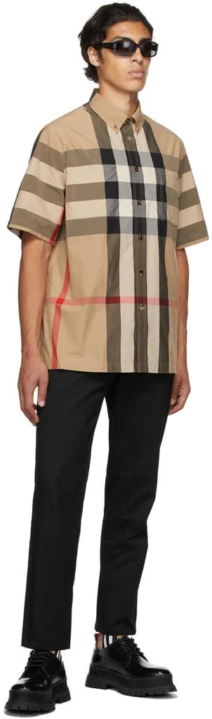 商品Burberry|驼色格纹短袖衬衫,价格¥4576,第4张图片详细描述