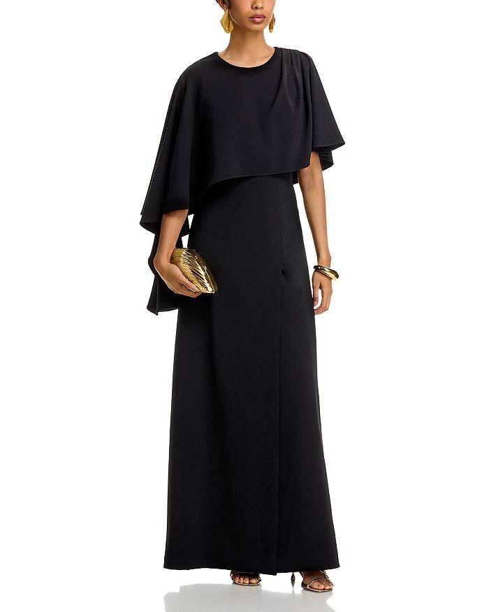 商品Black Halo|Martine Cape Sleeve Gown,价格¥3888,第2张图片详细描述