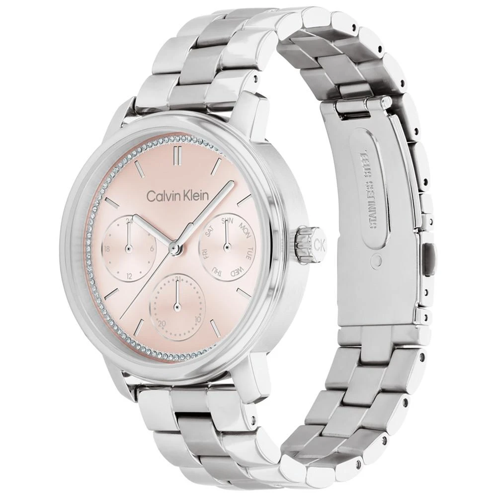 商品Calvin Klein|Women's Silver-Tone Stainless Steel Bracelet Watch 38mm,价格¥1426,第3张图片详细描述