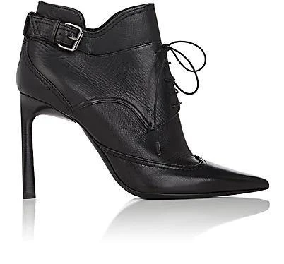 商品Lanvin|Buckled-Strap Leather Ankle Boots,价格¥2232,第1张图片