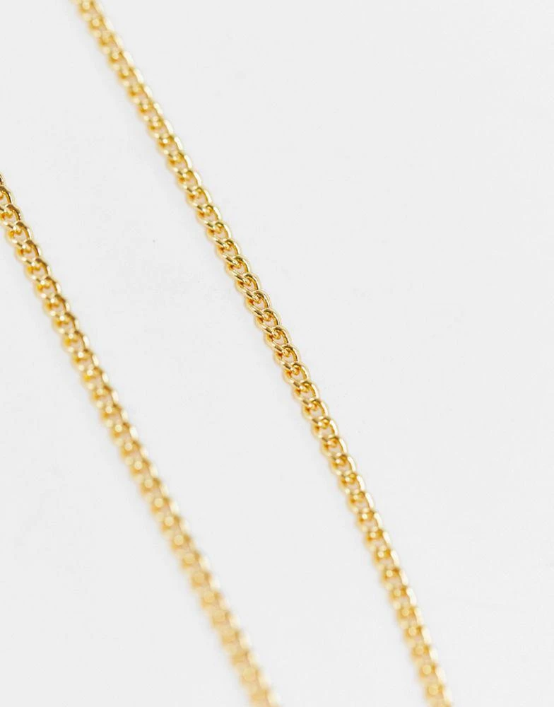 商品ASOS|ASOS DESIGN 14k gold plated necklace with reversible zodiac aries pendant,价格¥78,第4张图片详细描述