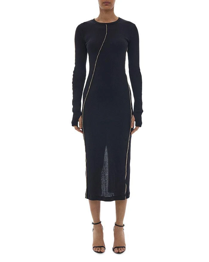 商品Helmut Lang|Cotton Long Sleeve Midi Dress,价格¥1246,第5张图片详细描述