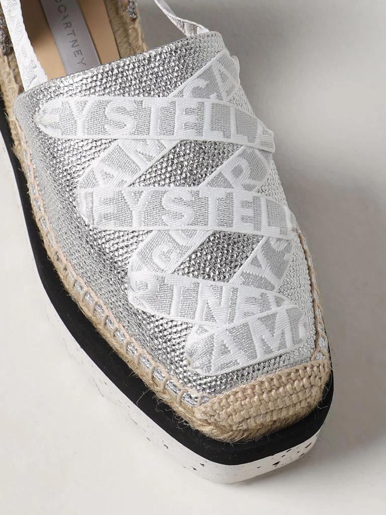 商品Stella McCartney|Gaia Stella McCartney platform espadrilles in laminated canvas,价格¥1894,第4张图片详细描述