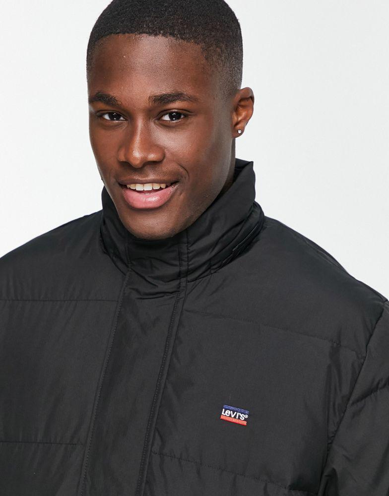 商品Levi's|Levi's longline puffer jacket in black with small logo,价格¥1112,第6张图片详细描述