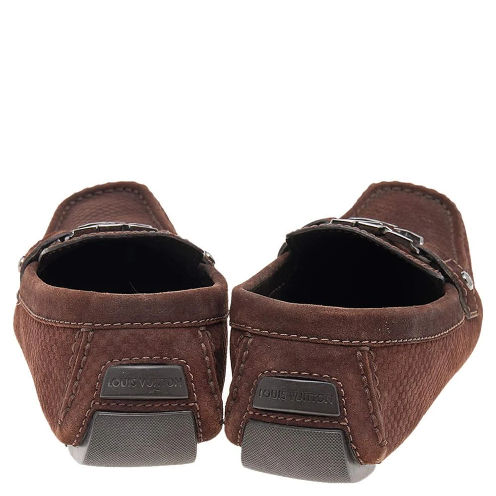 商品[二手商品] Louis Vuitton|Louis Vuitton Brown Monte Carlo Suede Slip on Loafers Size 40,价格¥3903,第5张图片详细描述