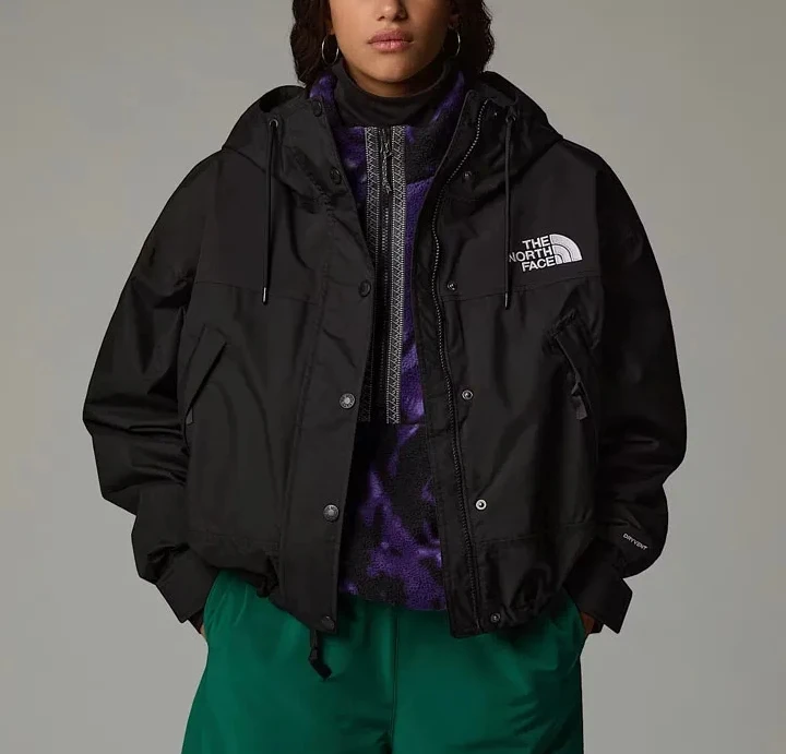 商品[国内直发] The North Face|北面 Logo刺绣拉链连帽防水长袖夹克外套 女款 黑色,价格¥1720,第1张图片