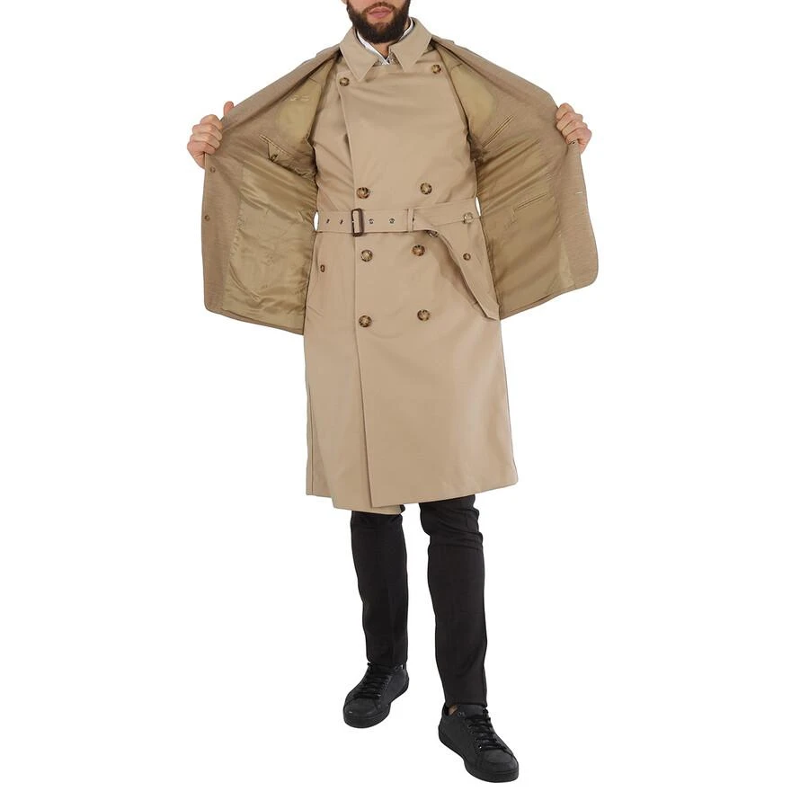 商品Burberry|Men's Blazer Detail Cotton Twill Reconstructed Trench Coat In Soft Fawn,价格¥3791,第2张图片详细描述