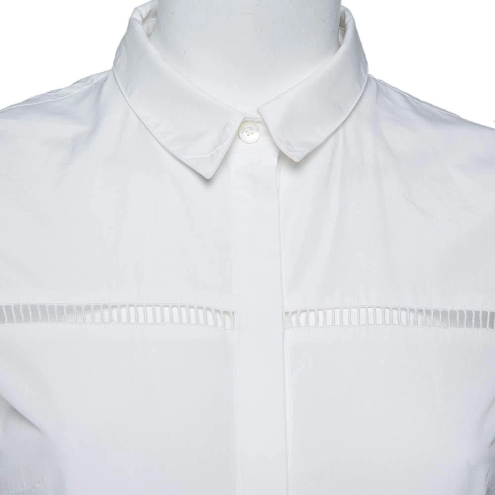 商品[二手商品] Burberry|Burberry White Cotton Collared Flared Mini Dress S,价格¥2790,第4张图片详细描述