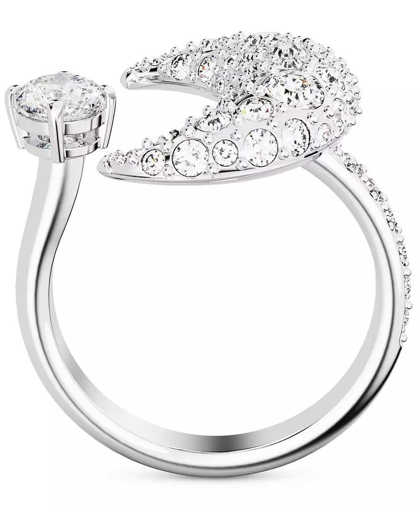 商品Swarovski|Silver-Tone Luna Crystal Moon Open Ring,价格¥965,第4张图片详细描述