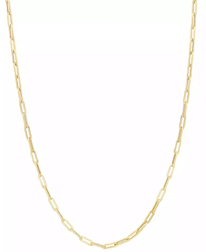 商品Macy's|Paperclip Link 18" Chain Necklace in 14k Gold,价格¥1403,第1张图片