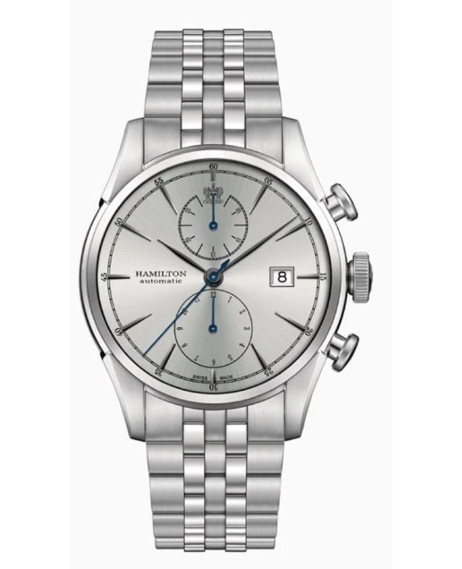 商品Hamilton|Hamilton American Classic Spirit of Liberty Auto Chronograph Silver Dial Steel Men's Watch H32416981,价格¥13484,第1张图片