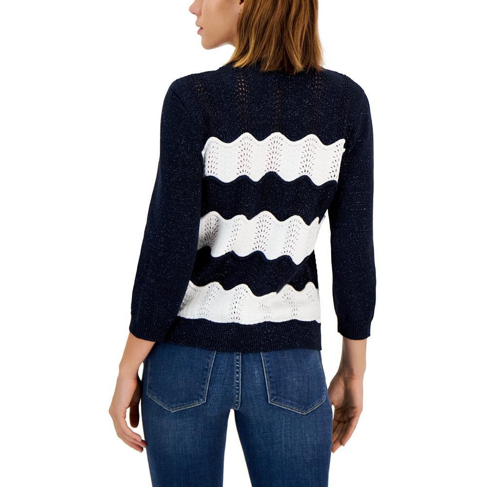 商品Tommy Hilfiger|Women's Cotton 3/4-Sleeve Sweater,价格¥333,第4张图片详细描述