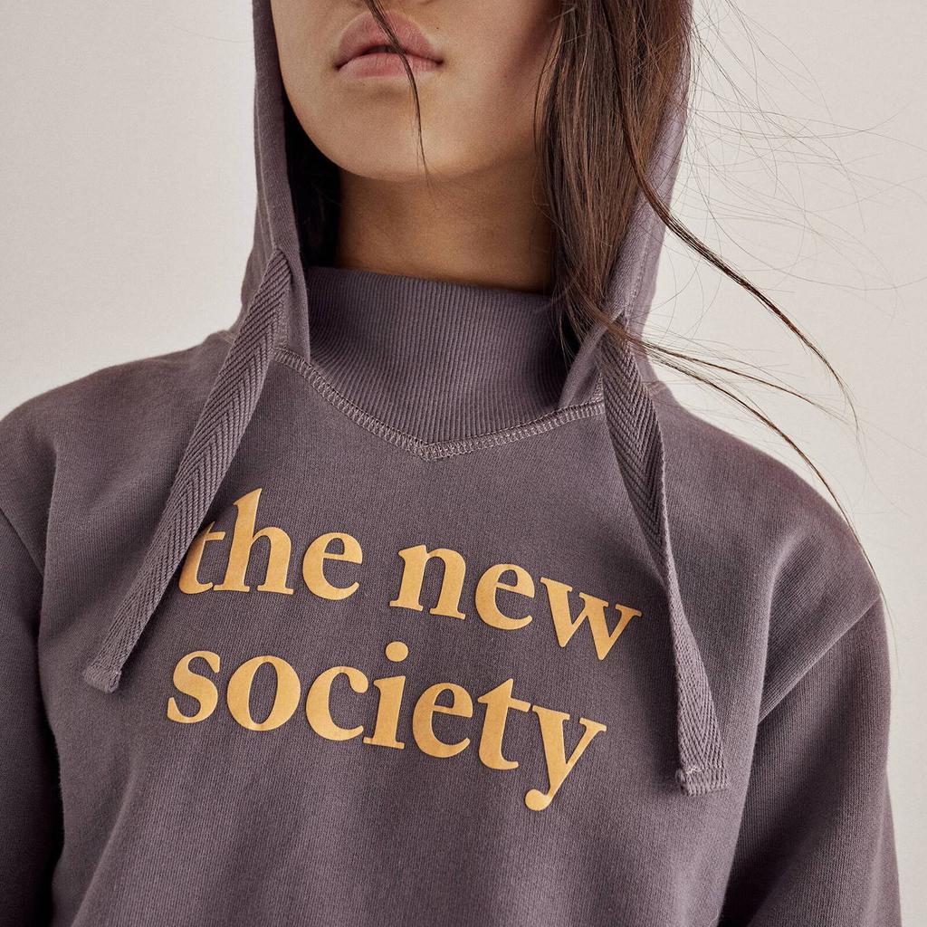 The New Society Girls Logo-Detailed Cotton Hoodie商品第4张图片规格展示