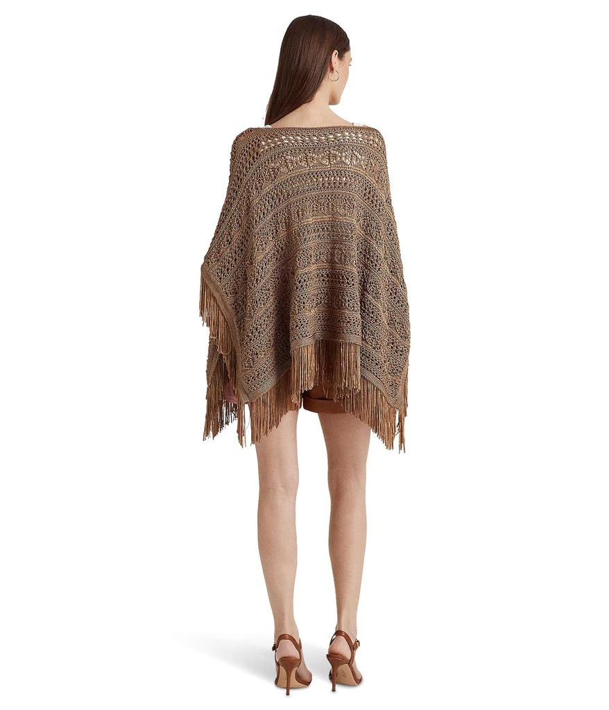 商品Ralph Lauren|Fringe-Trim Pointelle-Knit Poncho,价格¥1833,第2张图片详细描述